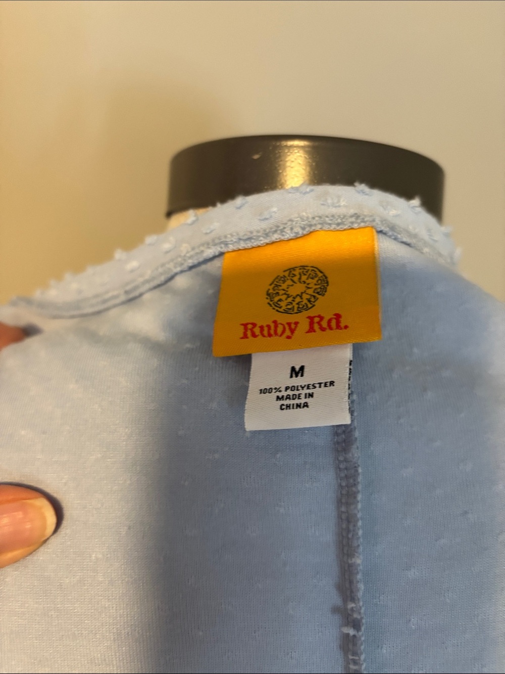 Ruby Rd. Pale Blue Textured Flutter-Sleeve Tunic - Picture 3 of 3